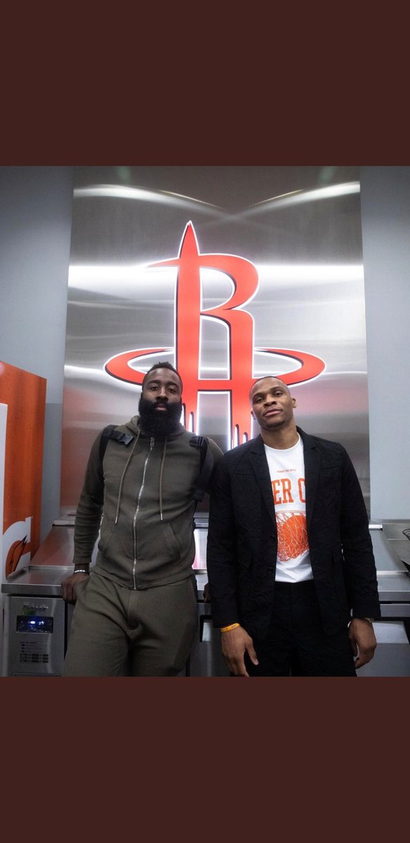 liltaRusmusic's tweet photo. Still here thinking "Bro we actually got @JHarden13 and @russwest44 " I still can't believe it! #houstonrockets #lovemycity #NoProblemsInLife https://t.co/MQOZDHeeQR