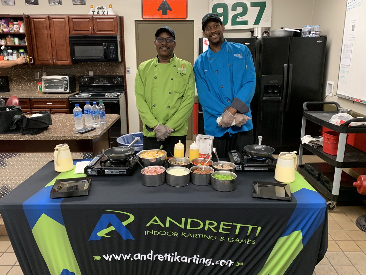 We were proud to serve omelettes to our first responders who put their lives on the line for us everyday. Especially today, as we remember those who lost their lives during 9-11. We thank you not just today, but everyday. 🇺🇸 

#andrettikarting #andrettiorlando #neverforget