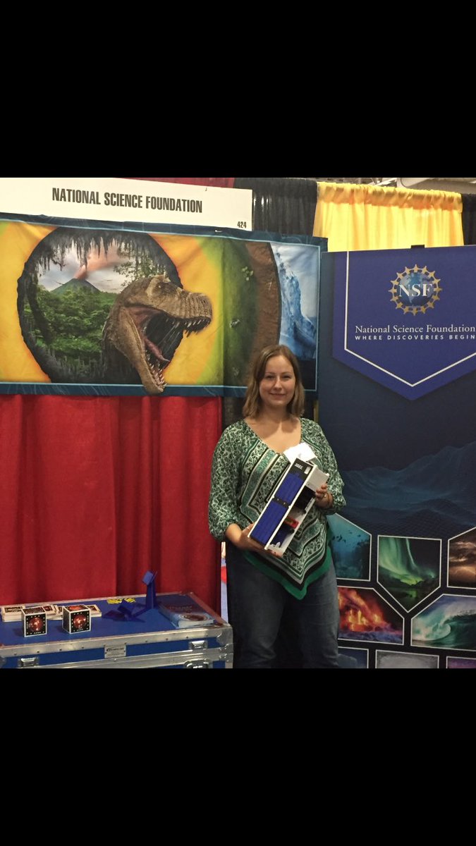 NeysaCall's tweet photo. @NSF_GEO supported 3D-printed cube satellite at #CBFC @NSF⁩ booth 424. Have you held one? Come on by. #NSFFunded #scicomm https://t.co/s6OVtnWTcs