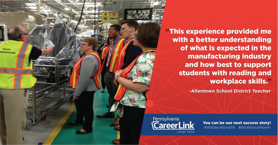 We help connect education to business and industry by bringing educators into work environments through the Teacher in the Workplace program. #WkDevWorksPA #WorkforceMonth