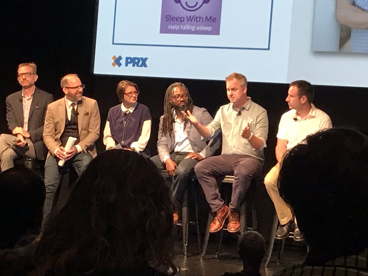 SkyePillsbury's tweet photo. “There’s a real zetgeist around what this industry is and what it can become.” - @kerriprx (sitting with @romanmars, @Al_Letson, @thememorypalace, @dearestscooter and an ad guy whose name I forget sry) #podfront https://t.co/rdI3ncKzqg
