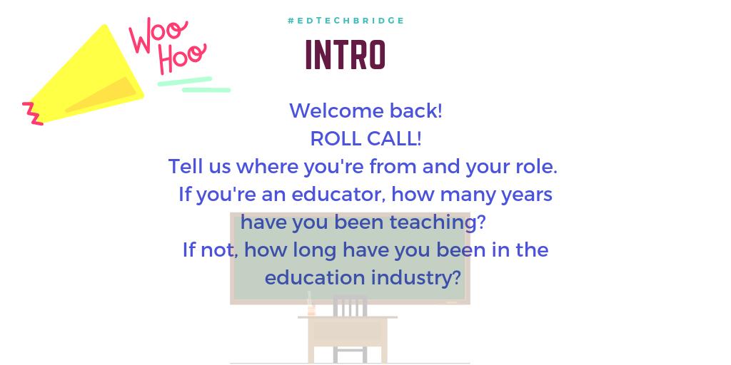 EdTechBridge's tweet image. Welcome back! We are excited for #backtoschool and hope you are as well :) Please take a moment to introduce yourself: Name, Role, Location and if you&apos;re an educator how long have you been in the field? If not, how long have you been in the #edtech space? #edtechbridge