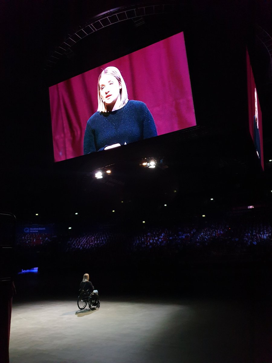 bstreetsmart's tweet photo. Kaitlyn is speaking about how, as a passenger in a car, she was left  with paraplegia as a result of a #carcrash. As a passenger, you can make #smartchoices. If you don't feel safe in a car #speakup or #getout and call someone to get you. #dontspeed #drivesafely https://t.co/sP8Z9hgH8A