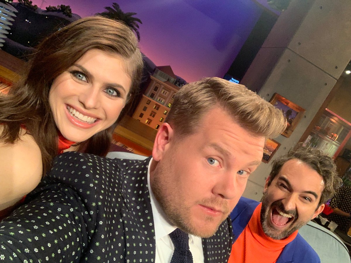 latelateshow's tweet photo. Great fun tonight with @AADaddario, @jayduplass and comedy from @noahgcomedy! https://t.co/mVEYW3aNPO