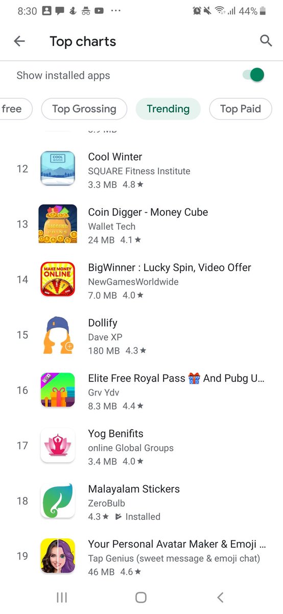 ZeroBulbtech's tweet photo. See who's trending on the PlayStore again at position #18 😁 https://t.co/eBzOknSb4w