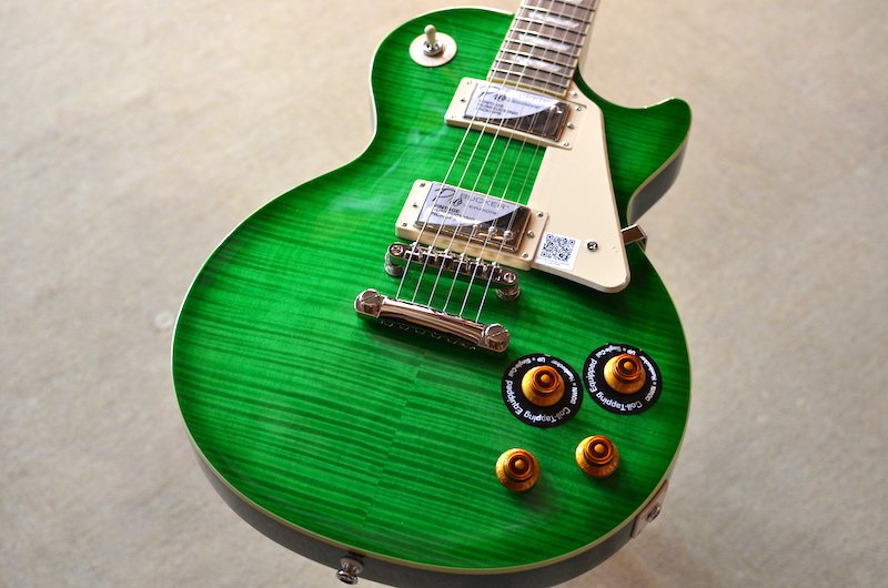 エレキギター グリーン フレイムメイプル Amazon | カスタムグリーンバーストカラー LP エレキギターソリッド