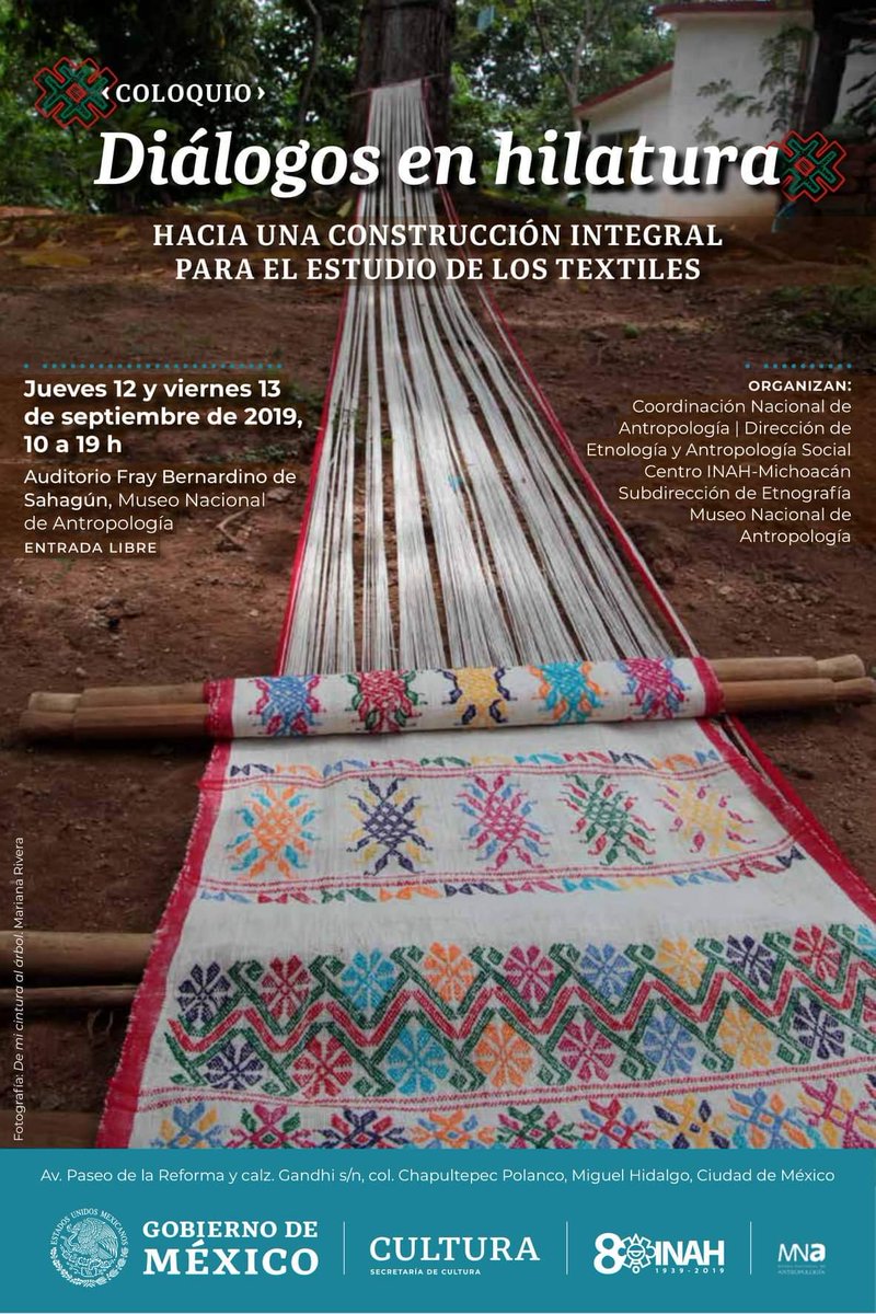 cultura_mx's tweet photo. ¿Cómo abordar los textiles en México frente a los contextos actuales de producción, derechos intelectuales y repercusiones de la globalización?

🔸Descúbrelo en el coloquio "Diálogos en hilatura. Hacia una construcción integral para el estudio de los textiles"  en el @mna_inah. https://t.co/5WZ8y6r3mN
