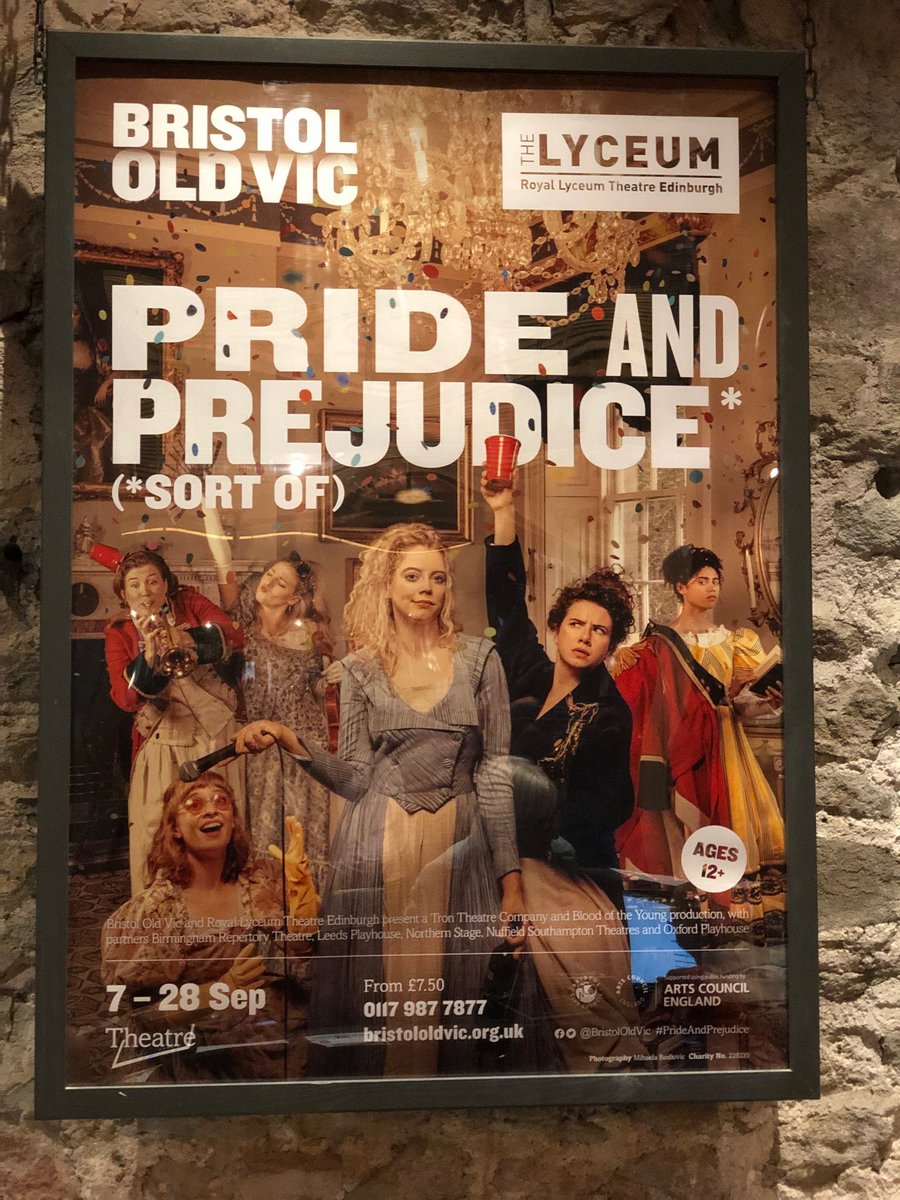 KHCurate's tweet photo. Tonight’s preview at Bristol Old Vic was Brilliant!Thank you Tron Theatre Company and Blood of the Young. ⁦@BristolOldVic⁩ #PrideAndPrejudice https://t.co/tFNKJCxhcx
