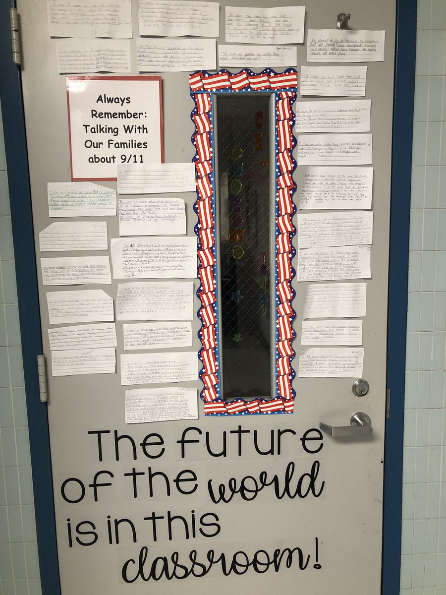 jenlarue2's tweet photo. Sharing family stories from 9/11-  Never forget! 🇺🇸 @WDJH_Panthers @WDaleCurriculum @wdsd_7 https://t.co/gPc5lBTrQX