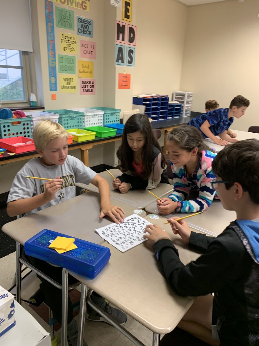 n_ashley07's tweet photo. #100numbers Ss take turns finding the numbers 1-100, in order. They discuss strategies & notice patterns after each round. Ss were so focused and engaged they didn’t even know I took their pictures! Display group pictures to demonstrate/discuss the making of great group work! https://t.co/mKW8NEjCNG
