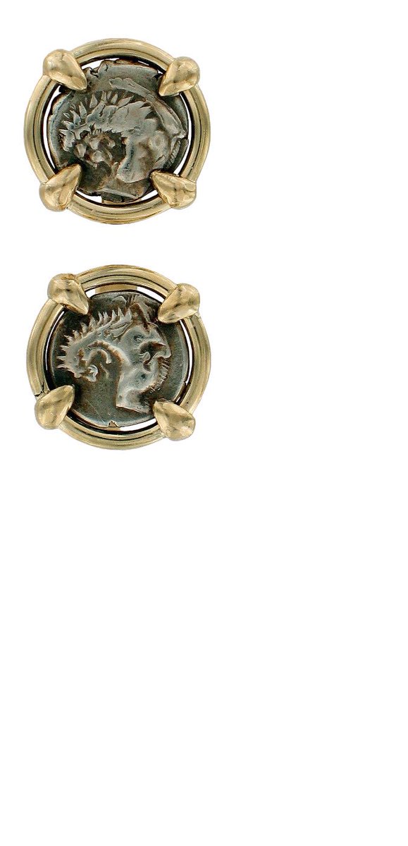 Lion of Thrace Cufflinks
Although not indigenous to Greek lands, the lion was still a popular beast renowned for its power and hunting prowess. Read more... ancientcreations.com/catalog/coin-j…

#ancientcoins #cufflinks #greek #greekcoins #giftideas #giftsforhim #lion #leo #jewelry