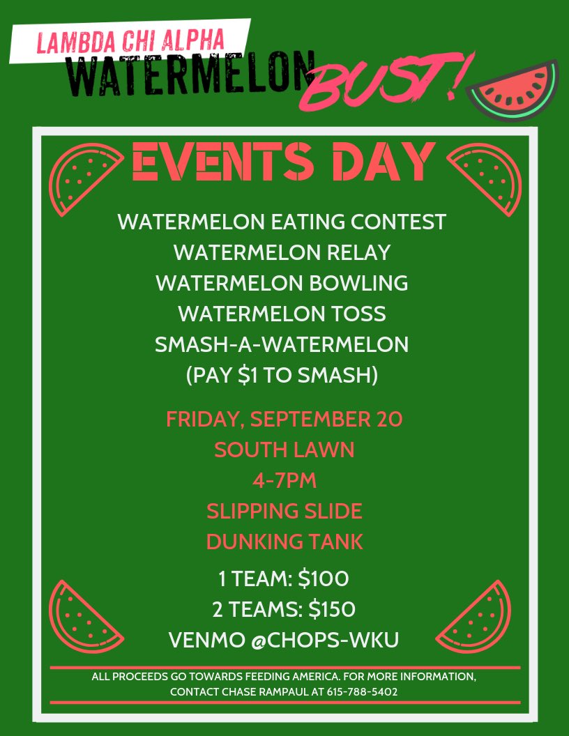 LXA_WKU's tweet photo. 🍉NEXT WEEK🍉
#WB2019 https://t.co/ZeKm5DnT45