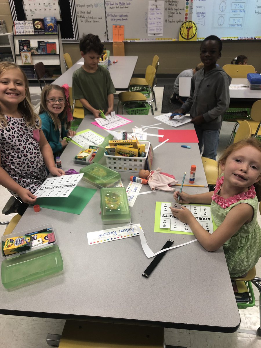 We love math stations! #bluffparkisthegreatestschool #2ndgradetribe