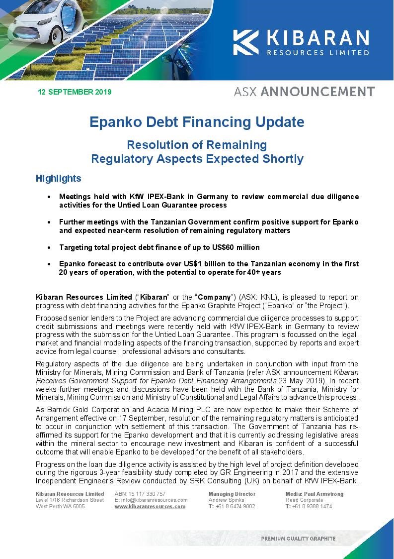kibaranres's tweet image. Epanko Debt Financing Update $KNL - bit.ly/31cWabm