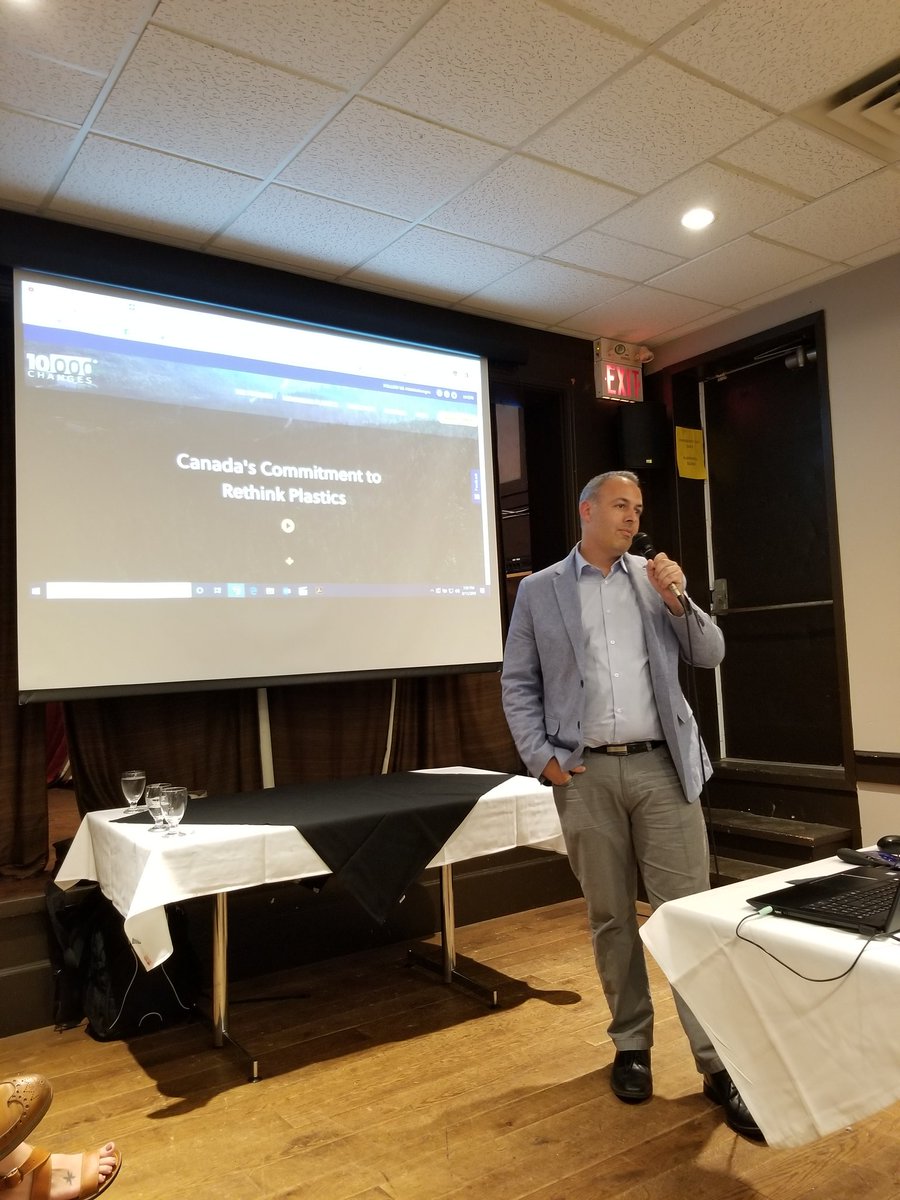 CanGeo's tweet photo. Director Jason Muscant introduces our @10000Changes site. He made a commitment to reduce plastic for his children's birthdays after realizing the waste he made with balloons, plastic cutlery, streamers, wrapping, etc. Have you made your commitment yet? https://t.co/ADkPxf41BN https://t.co/AgopERCYAx