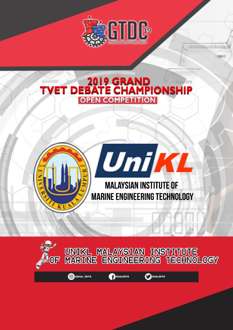gtdc2019's tweet photo. πβοΈπGTDC2019βοΈπβοΈ.
REPRESENTATIVES UNIVERSITY FROM UNIVERSITI KUALA LUMPUR FOR GTDC 2019
.
#GTDC19
#GTDC2019
#GRANDTVETDEBATECHAMPIONSHIP
#DEBATE https://t.co/iKiABxs8bf