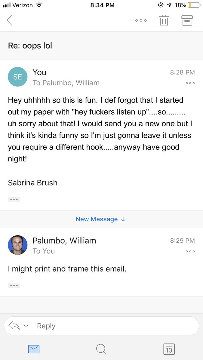 sabrina_brush's tweet photo. High school: Your professors would NEVER let this slide
My professor: https://t.co/QdSkIpXK5C