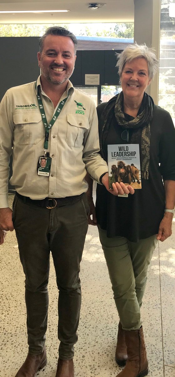 Taronga Zoo director Simon Duffy with emeritus curator &amp; author Erna Walraven after launching 'Wild Leadership' at the zoo.

The book at the lessons human society can learn about leadership from animals.
#wildleadership #Leadership #LeadershipDevelopment 
bit.ly/2kHXpPx