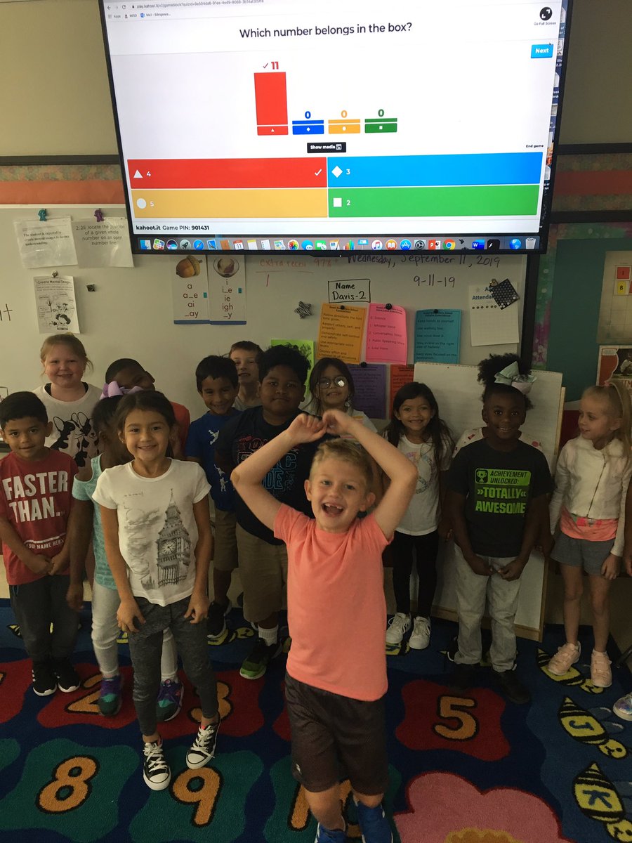 BriganceDavis's tweet photo. @getKahoot to assess what we know about locating numbers on open number lines for the win! #rugelallin #mesq2nd https://t.co/XkejDycUS4