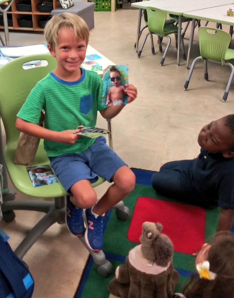 lwaterfield13's tweet image. Sweet kiddo sharing adorable baby pics today! Family pics, favorite toys, favorite food...we know a little more about you now kiddo. ❤ #mebags #identity #classfamily @lusk_courtney @ReneeGoodson7 the hair in this baby pic! 😍