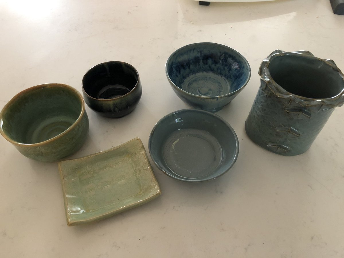 msolearyartroom's tweet photo. Finally picked up my pieces from my ceramics class. I am proud of my work and excited to share it with my students. #myownPD https://t.co/OwmUlo82WN