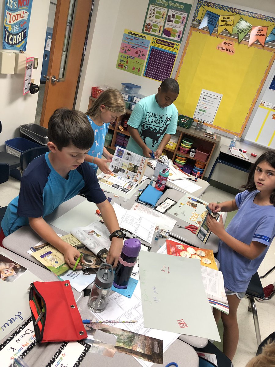 outofboxteacher's tweet photo. Students put their minds to work thinking about their personal goals for fourth grade by making vision boards. #AACPSAwesome #togetherces2019 #goals #visionboads @CroftonESAACPS https://t.co/b6JneJlAdW