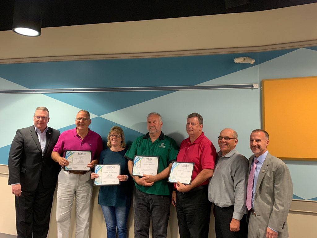 muhlsd's tweet photo. We are so thankful for our combined 78 years of dedicated service 5 of our board members have given MSD! Board members Voit, Mengle, Love, Nelson, &amp; Hoffmaster honored by @PSBA https://t.co/q56WSZBX1R
