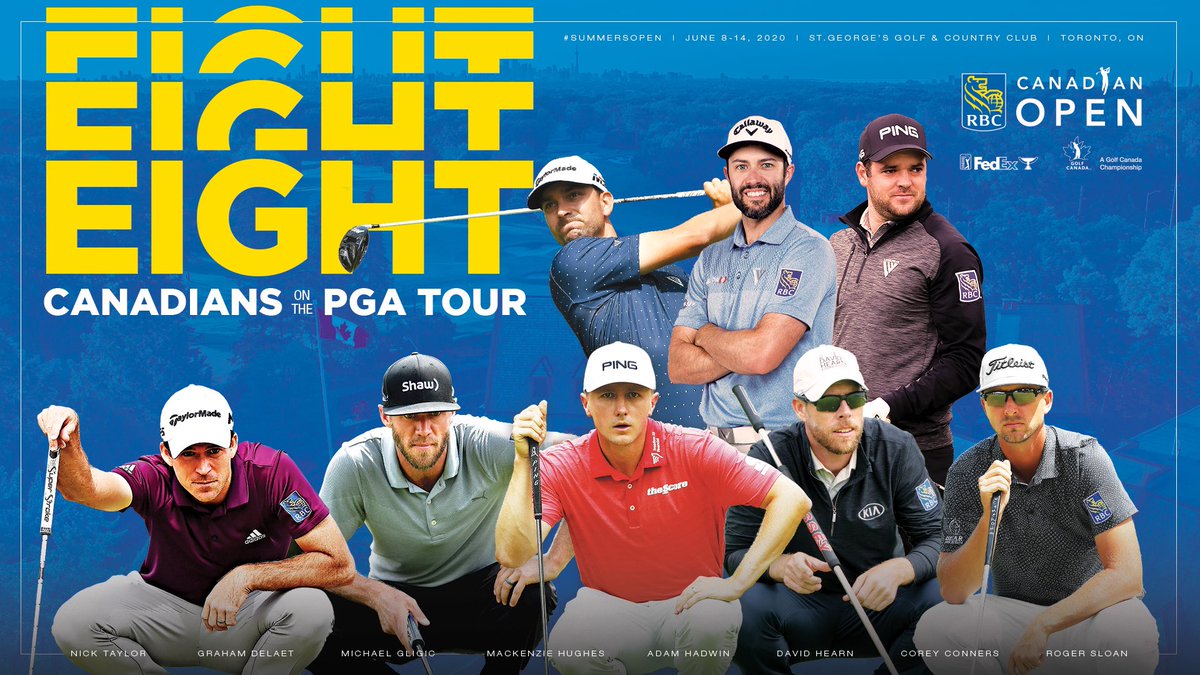 RBCCanadianOpen's tweet photo. Shoutout to the 8 Canadians on the @PGATOUR this season ππΌπ¨π¦ https://t.co/lAGSgFlglY