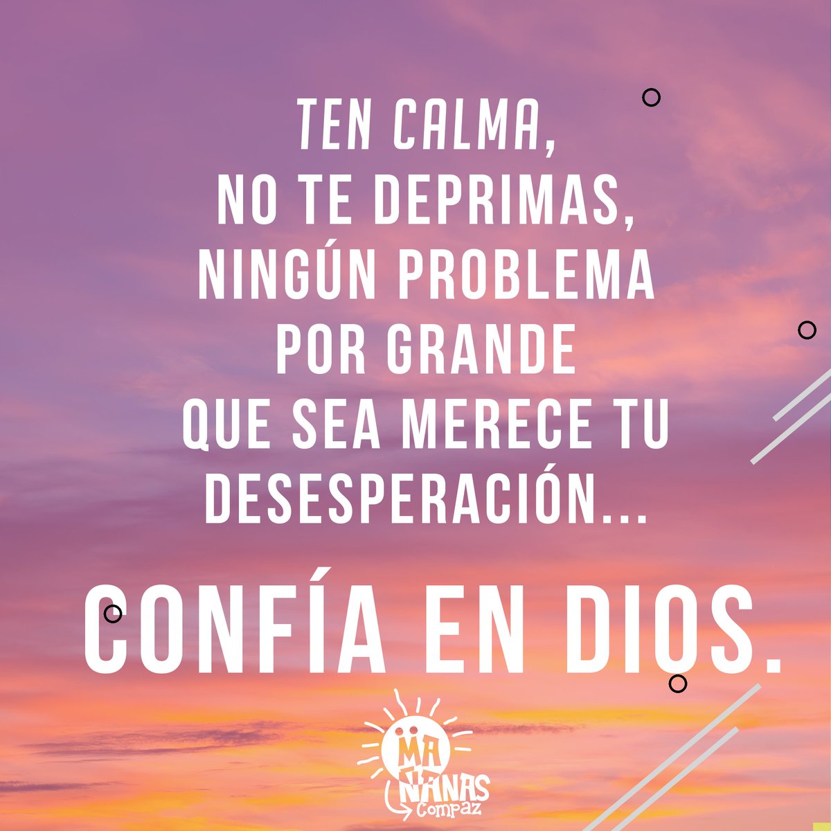 AMCompaz's tweet image. Confía en el Señor de todo corazón,
y no en tu propia inteligencia.
Reconócelo en todos tus caminos,
y él allanará tus sendas.
Proverbios 3:5-6 | NVI |
¡Recuerde sintonizarnos de lunes a viernes a las 6:45AM en el 99.3 de radio FM!
#MañanasCompaz