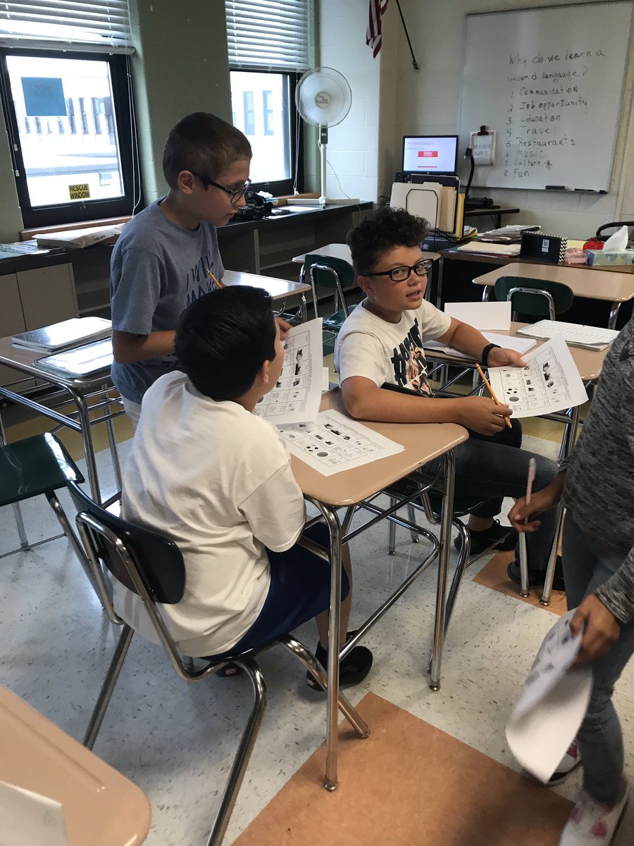 6th grade students getting to know each other and learning to introduce themselves in Spanish!