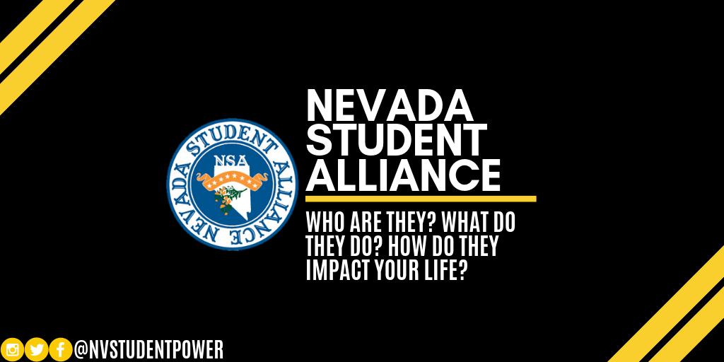 NVStudentPower's tweet photo. @NSHE_NSA is the most powerful student organization in our state. They advocate on behalf of students &amp; work with NSHE &amp; the Board of Regents to resolve student issues. Make sure to stay involved in your campus’s student government &amp; to keep them informed about the issues. #NVSP https://t.co/qJG80yzhMp