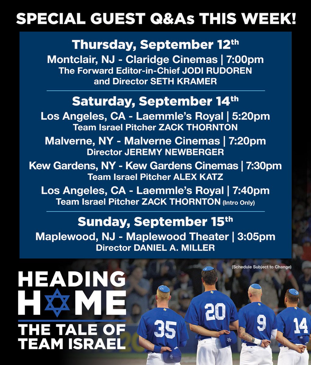 MenemshaFilms's tweet image. THIS JUST IN: Check out the amazing special guests coming to select screenings of @HeadingHomeDoc this weekend! ⚾ Score your 🎟️ today: bit.ly/2Pi6s8u

 @rudoren @kittyelgato12 @Thortythort30 @jeremynewberger @SethKramer @IBFilms