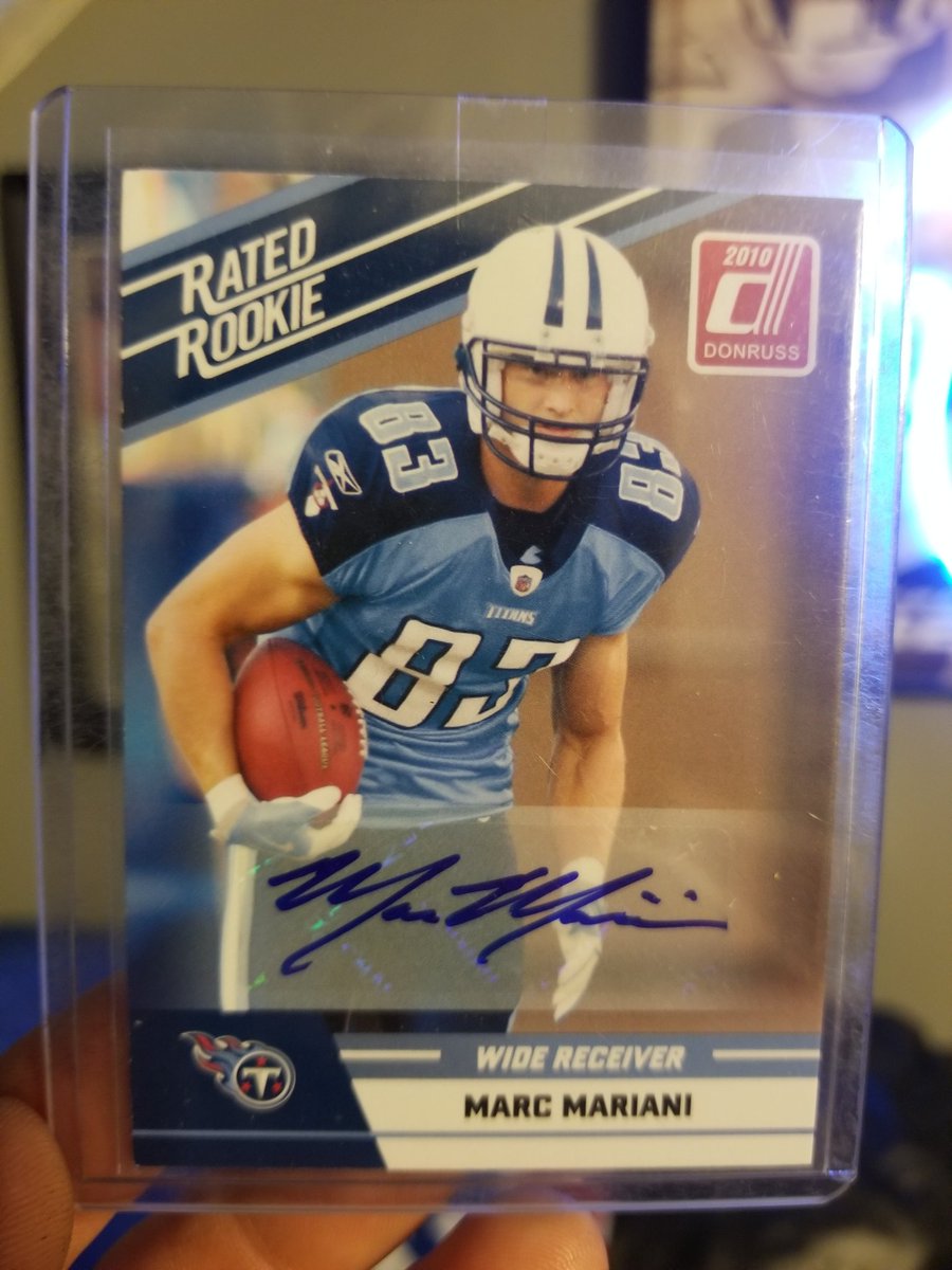 LouGrayJr1's tweet photo. Check out this bad boy @marcmariani80 Rookie Auto #titanup Met him a few times nice down the earth guy. Once a Titan always a Titan!!!!! https://t.co/GxacicKl0R