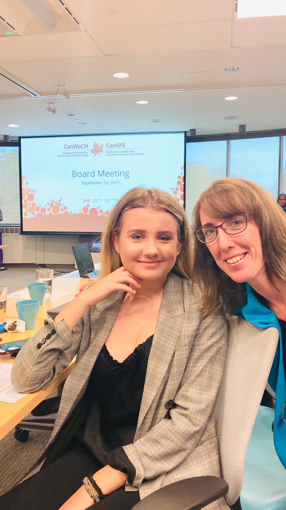 HelenScott55's tweet photo. What happens when World Public Speaking champion & Aurora high school student @Anna_croxon joins the @CanWaCH Board meeting? A little magic and a lot of inspiration, of course! #CEOTakeover @criseboro #BeABossLikeAGirl #EqualityCantWait https://t.co/kxIeq236ym