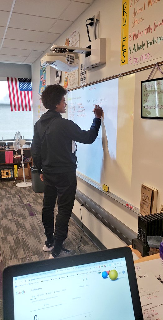 Mrs_Bettis's tweet image. Day 8/180
Alg 1 Ss Tag team equation solving. Each student performs the next step... better than just me talking all the time. 🤷🏽‍♀️
#ITeachMath #Mtbos #MultiStepEquations