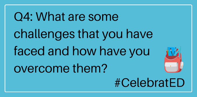 MrNunesteach's tweet image. Q4: What are some challenges you have faced and how have you overcome them?

#CelebratED