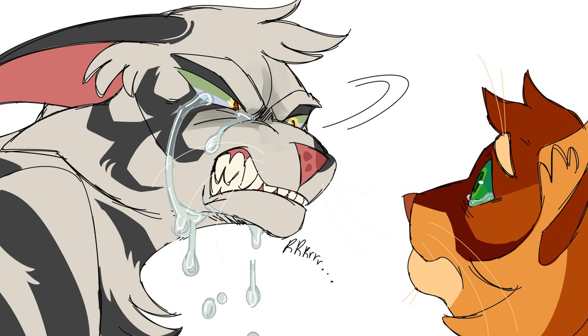 sadmachlne666's tweet photo. whats better than this? just two emotionally constipated bros having a moment (1/3)
#warriorcats #longfire https://t.co/jRqbO9KG5C