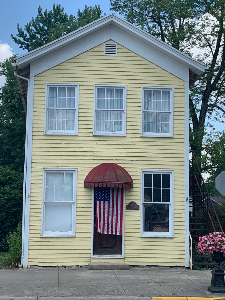 PatrickKerin1's tweet photo. Local lore for a long time up in Camden, #Ohio had it that this old building, which once housed a harness shop, was the one used by Sherwood Anderson's father. However, the building dates from 1882, long after they had left town. #Midwest #Midwestlit #Winesburg100 https://t.co/8aSrhhK7RS