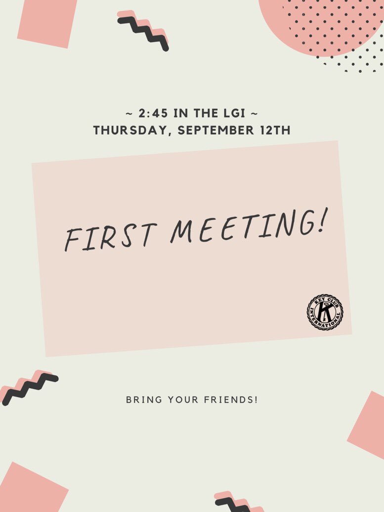First meeting of the year! Can’t wait to see you all there! 🎉