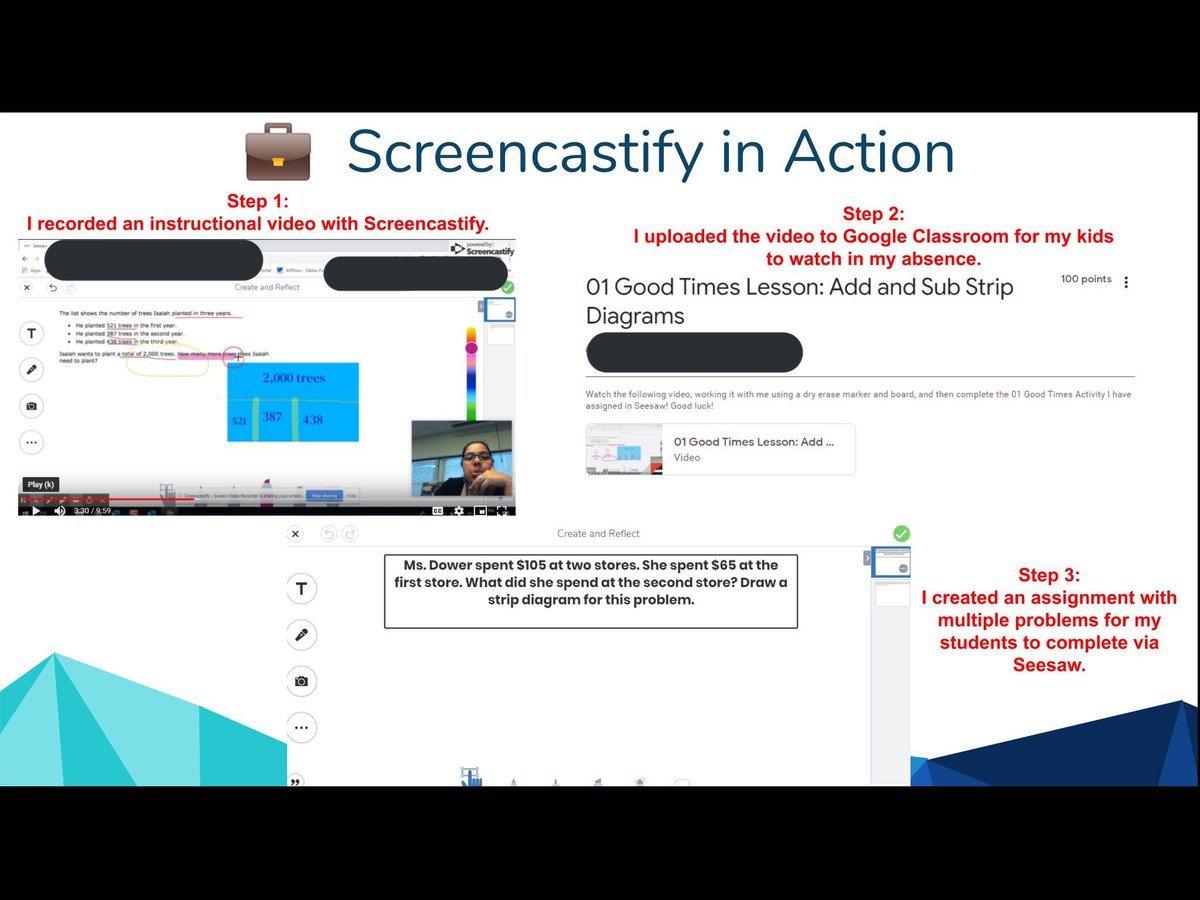 Can’t wait to see how my flipped math lesson at @JohnRGood goes tomorrow! I used @Screencastify, @GoogleForEdu , and @Seesaw to plan a lesson for my students in my absence!! #ScreencastifyGeniusinAction @suzanne_kline @iInstructIrving @alicekeeler @MsAshContreras