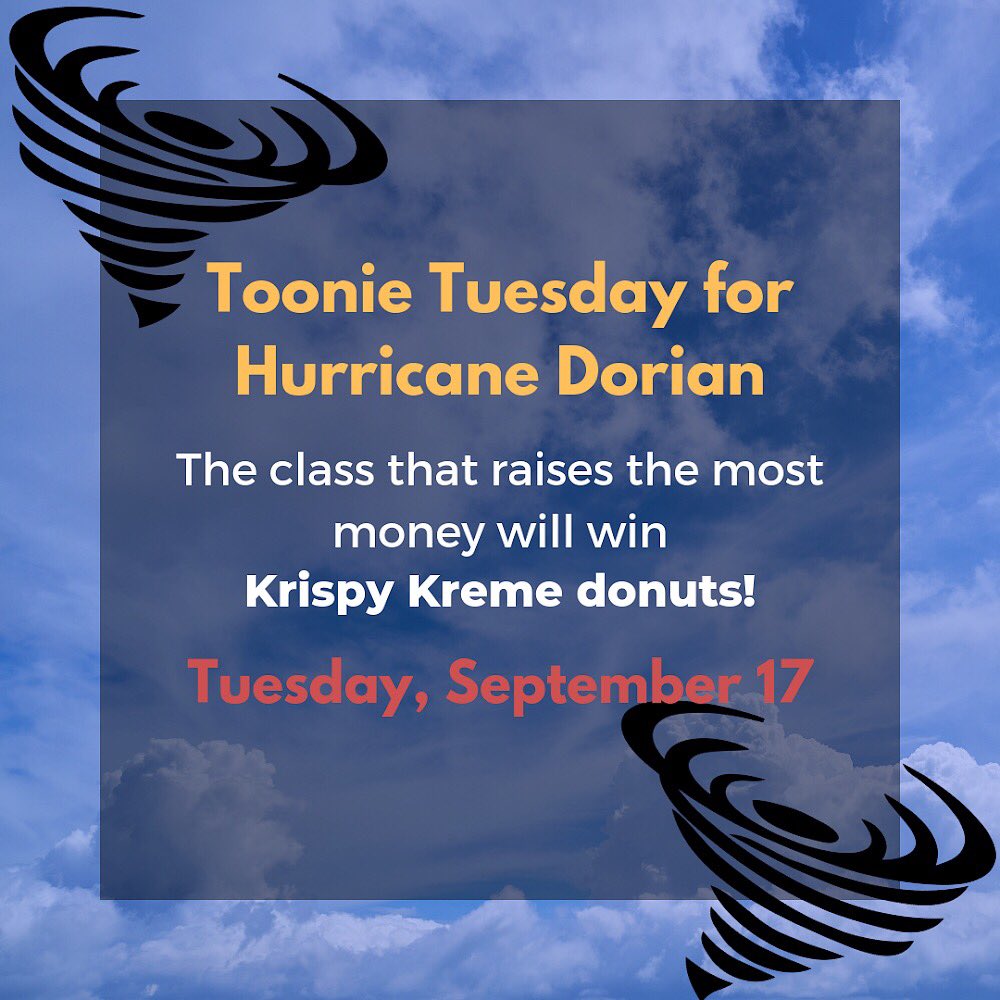Hey RHSS! Start collecting your toonies so your homeroom teacher can collect them next Tuesday in the morning. The homeroom that raises the most money will get donuts!😋