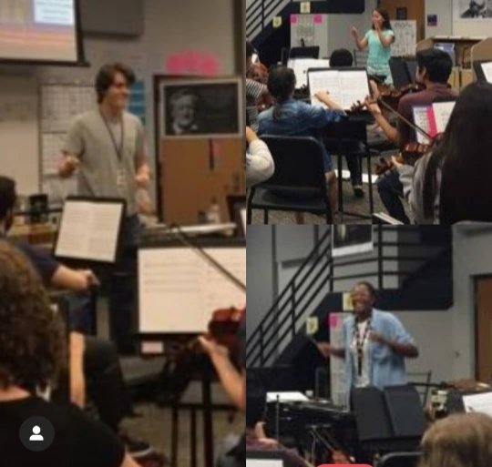 PearceOrchestra's tweet photo. How we build musical communication in the JJPO #studentconductors #curriculumgoal @JBradfordRISD @mustang_lead @JJPearceHS @JJPHS https://t.co/hWOLpZy1Hq