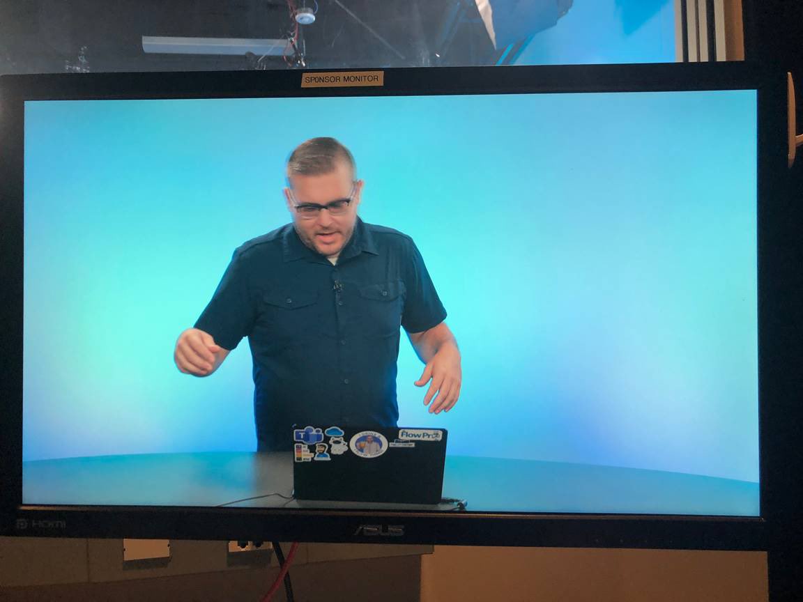 JonJLevesque's tweet image. From #FlowConf2019 directly to The Microsoft Studios to shoot an upcoming webinar! #LifeInTheCamera