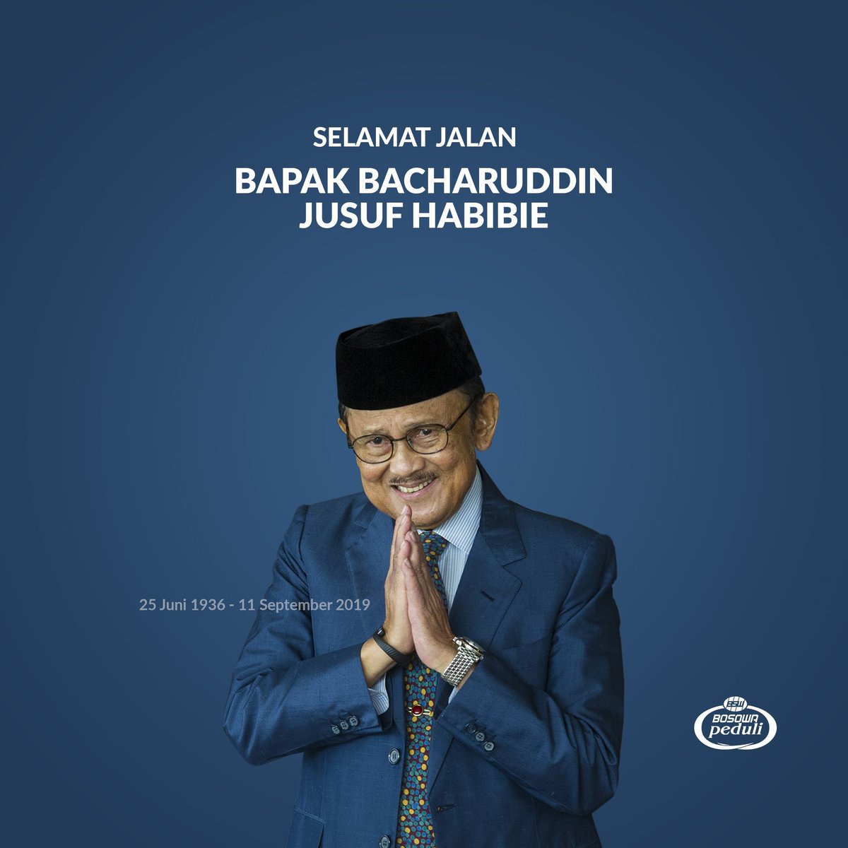 Selamat jalan eyang,
Bosowa Peduli turut berduka atas kepergian Presiden ke-3 RI, Bapak Bacharuddin Jusuf Habibie

Terima kasih atas ilmu, pengorbanan, jasa-jasamu, dan segala yang telah engkau berikan untuk Indonesia tercinta.

#bosowapeduli #bjhabibie #habibie #presidenke3ri