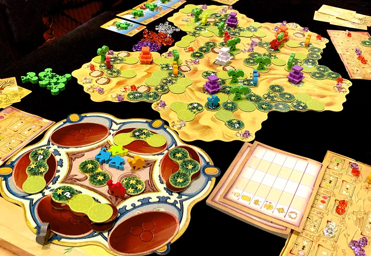 MeepleMaven's tweet photo. #IshtarGardensofBabylon #TilePlacement #BoardGame https://t.co/taM3nQQ3c2