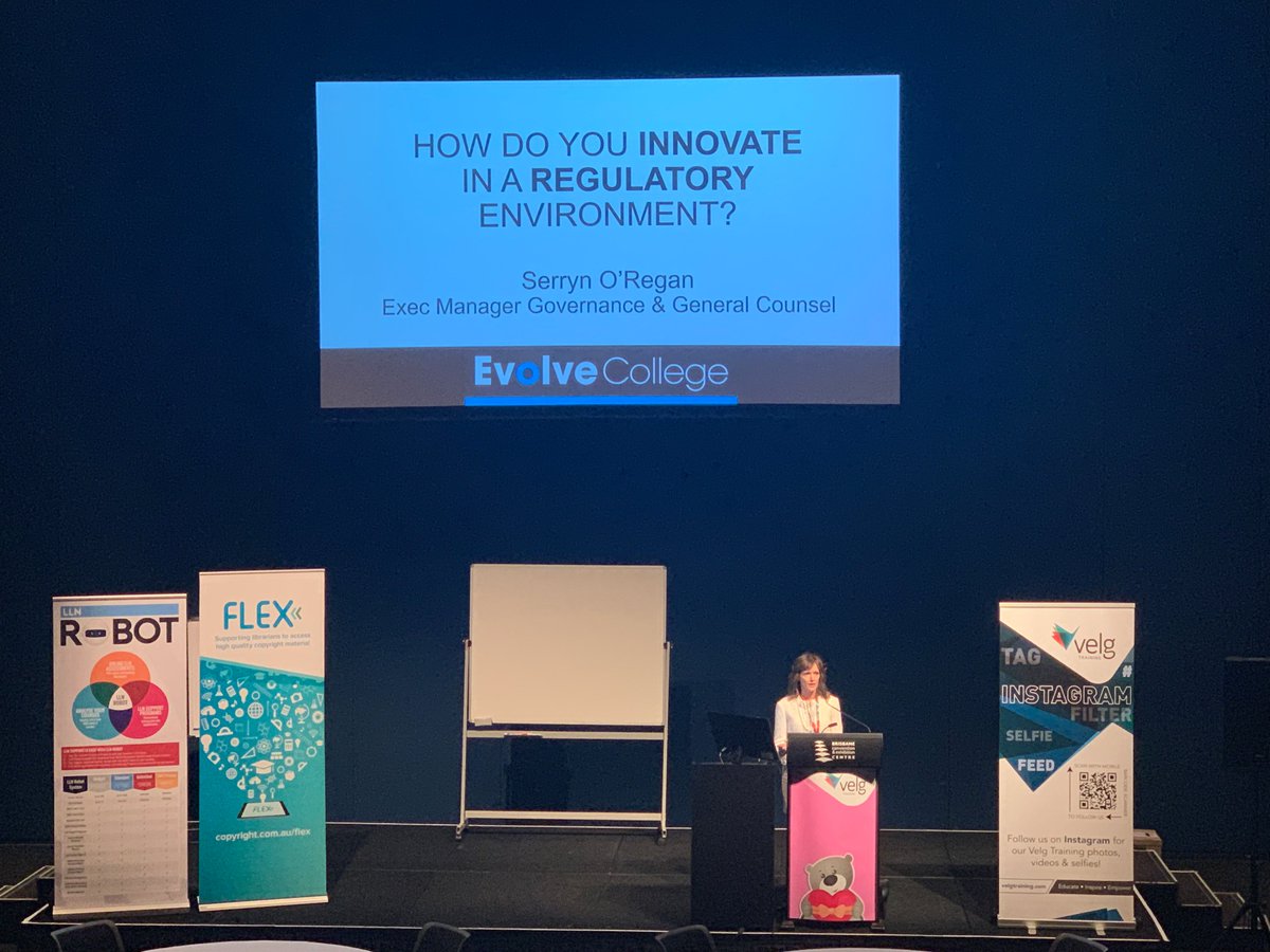 evolvecollege's tweet photo. Evolve College's Serryn O'Regan presenting at #2019NVR - Leading the way forward. https://t.co/s5Kdbgv1C2