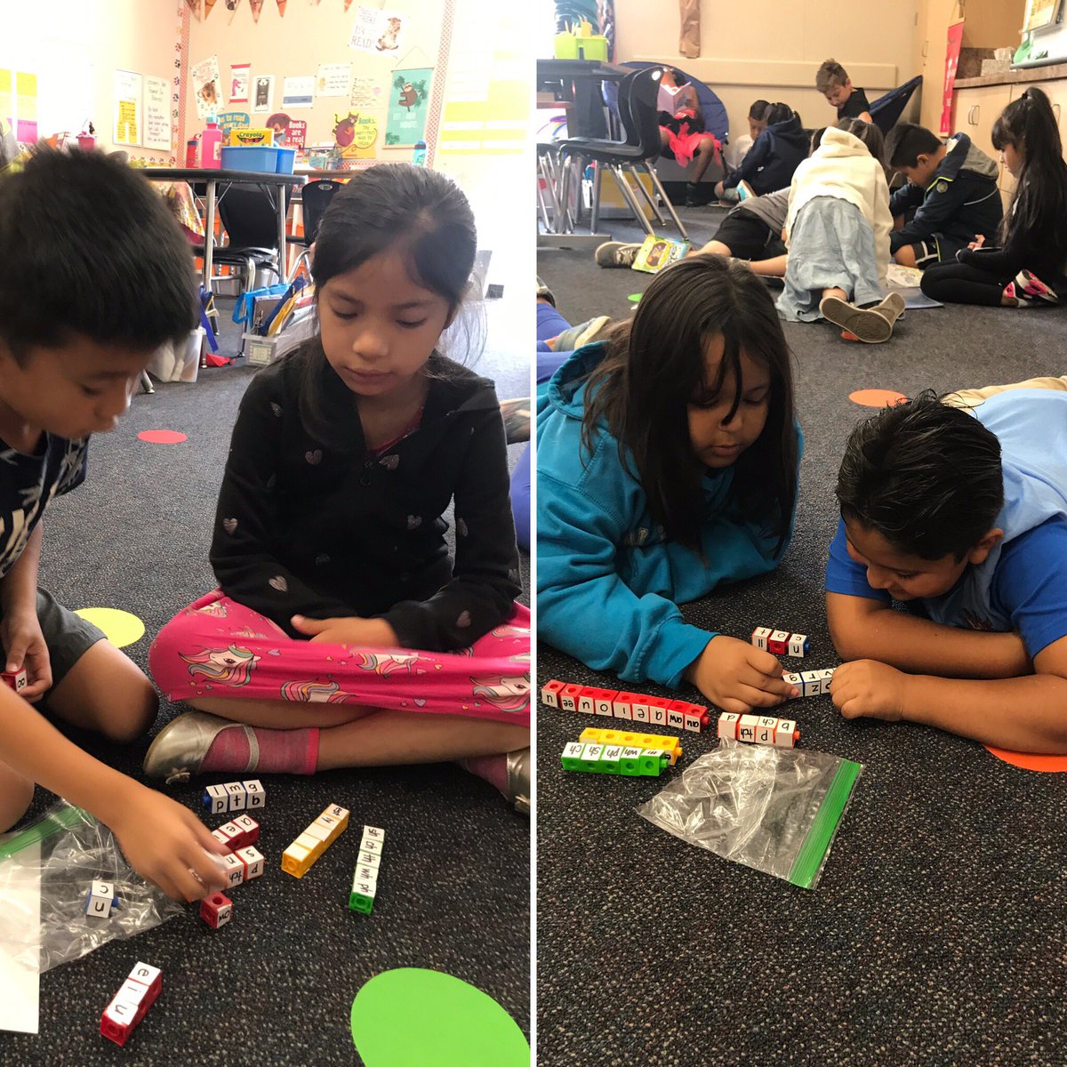 MrsSoo625's tweet photo. #Jellick 2nd graders building words together! #WeAreRUSD #TheyWorked https://t.co/T5YnnIFOtx