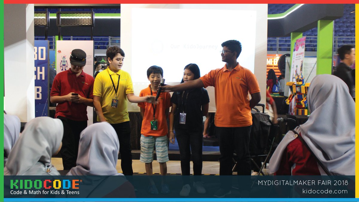 kidocode's tweet photo. We were part of last year's #MyDigitalMakerFair. It was really a fun experience specially when our own students, Kenta, Arsham, Kirshan, Addam, and Zara, were able get on the stage and share their projects and experiences on how fun coding is!
#mydigitalmakerfair2018
#kidocode https://t.co/MfTcd9vvJO