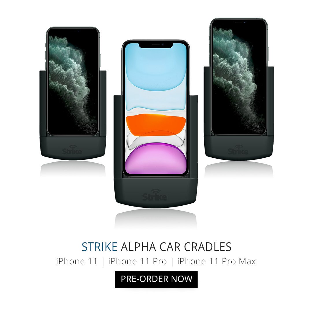 Apple has released their most powerful and advanced smartphones in the market yet with the iPhone 11, iPhone 11 Pro, &amp; iPhone 11 Pro Max. Strike Alpha phone cradles for the latest iPhones are now available for PRE-ORDER! Match your device with the perfect car accessory!
#iphone11