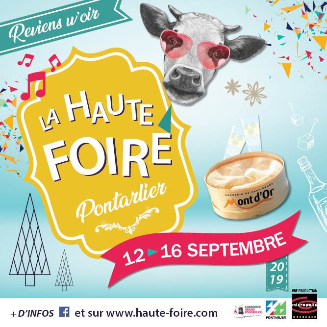 La Haute Foire de Pontarlier ça commence aujourd'hui à 14h et c'est jusqu'au lundi 16 septembre à la salle René Pourny ! 

5 jours de festivités, soyez au RDV ! 🥳

#foire #pontarlier #exposants #sortir #agenda #onadore #animations #fête #Agenda #montdor